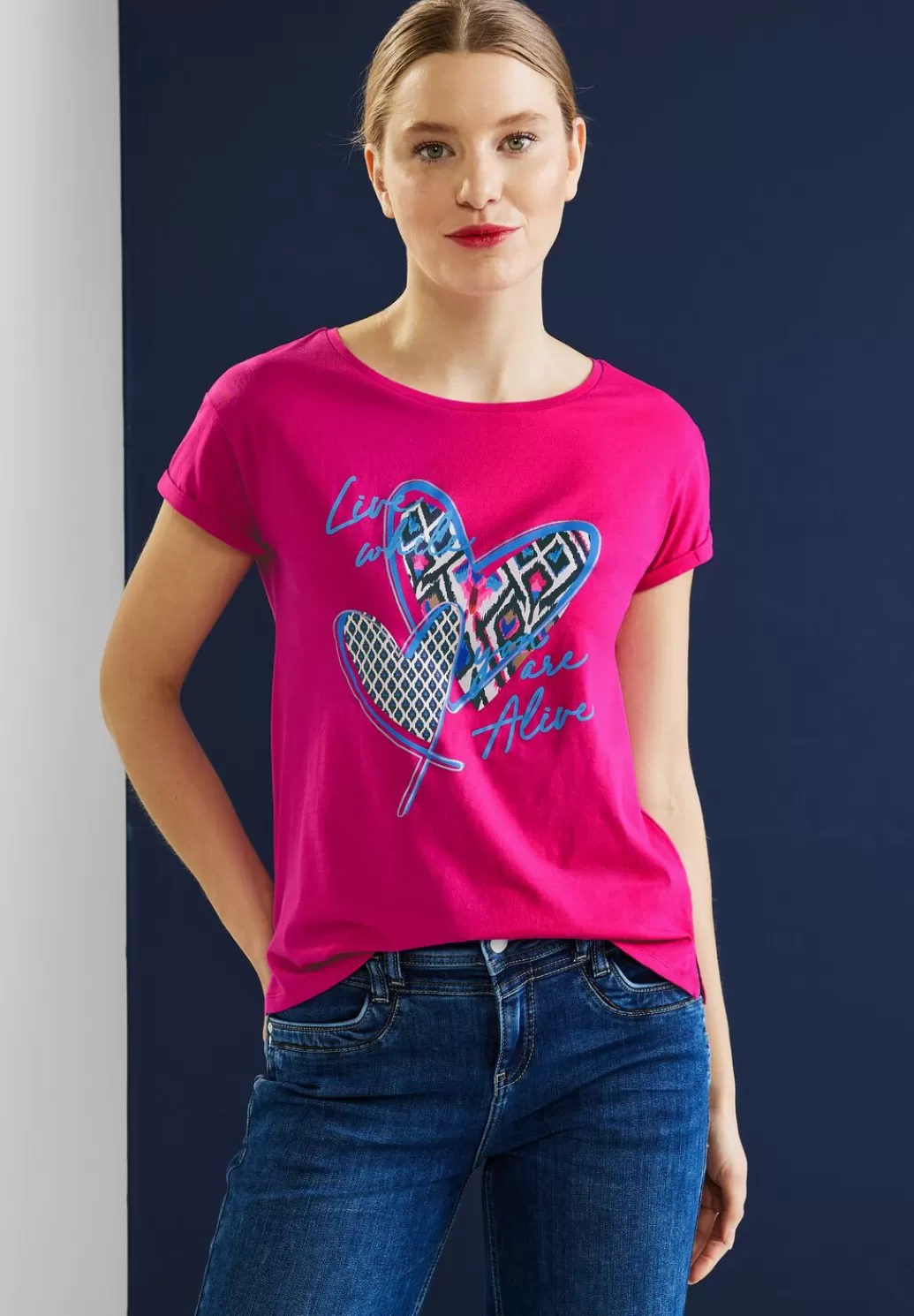 Street One Kurzarm T-Shirt Mit Print^Damen Shirts