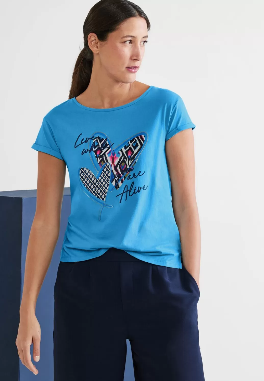 Street One Kurzarm T-Shirt Mit Print^Damen Shirts