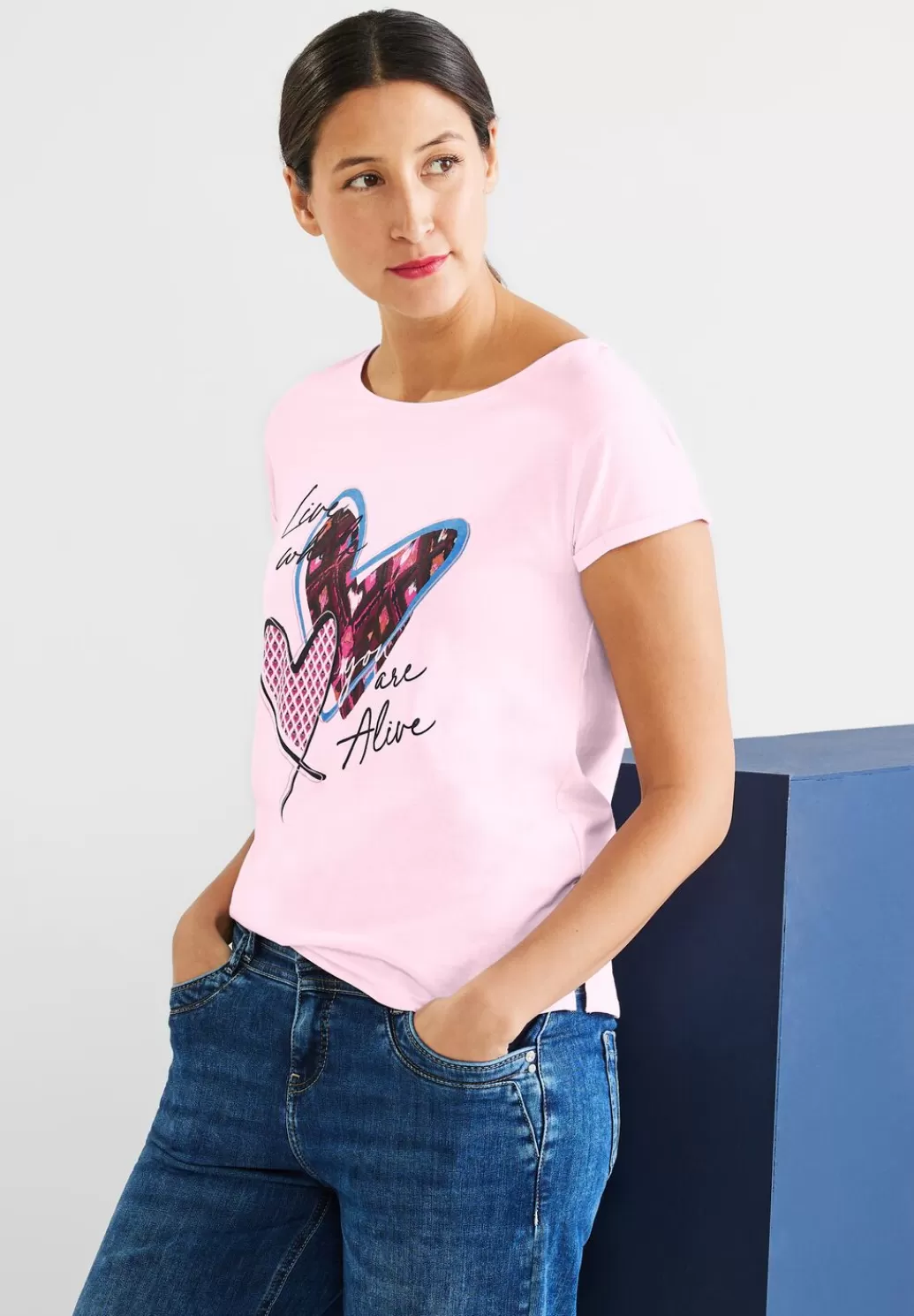 Street One Kurzarm T-Shirt Mit Print^Damen Shirts