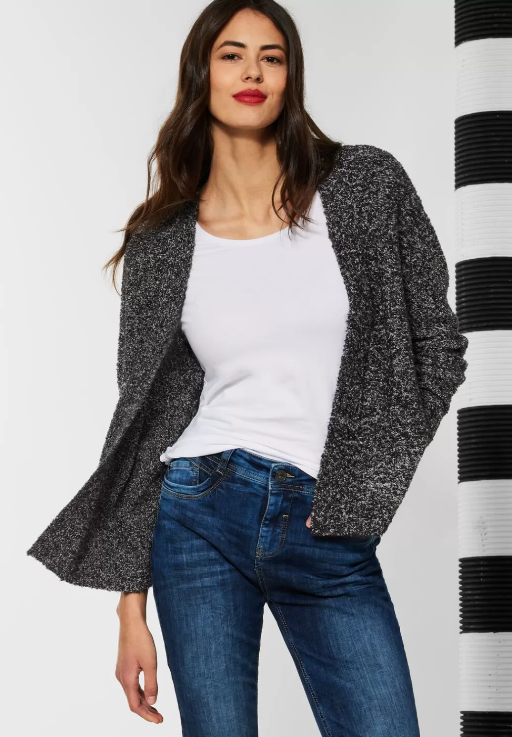 Street One Kurze Boucle Strickjacke^Damen Strickjacken