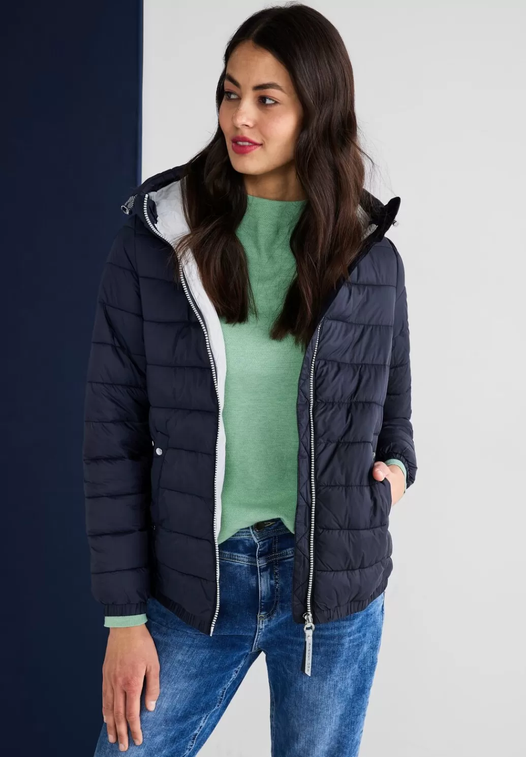 Street One Kurze Steppjacke Mit Zipper^Damen Jacken