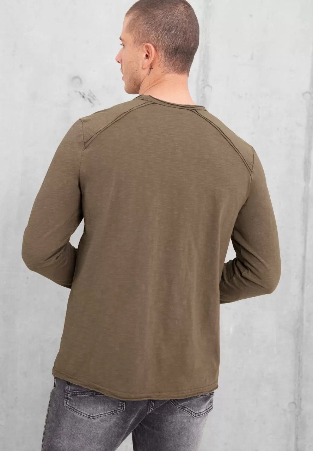 Street One Langarmshirt In Unifarbe^Herren T-Shirts & Polos