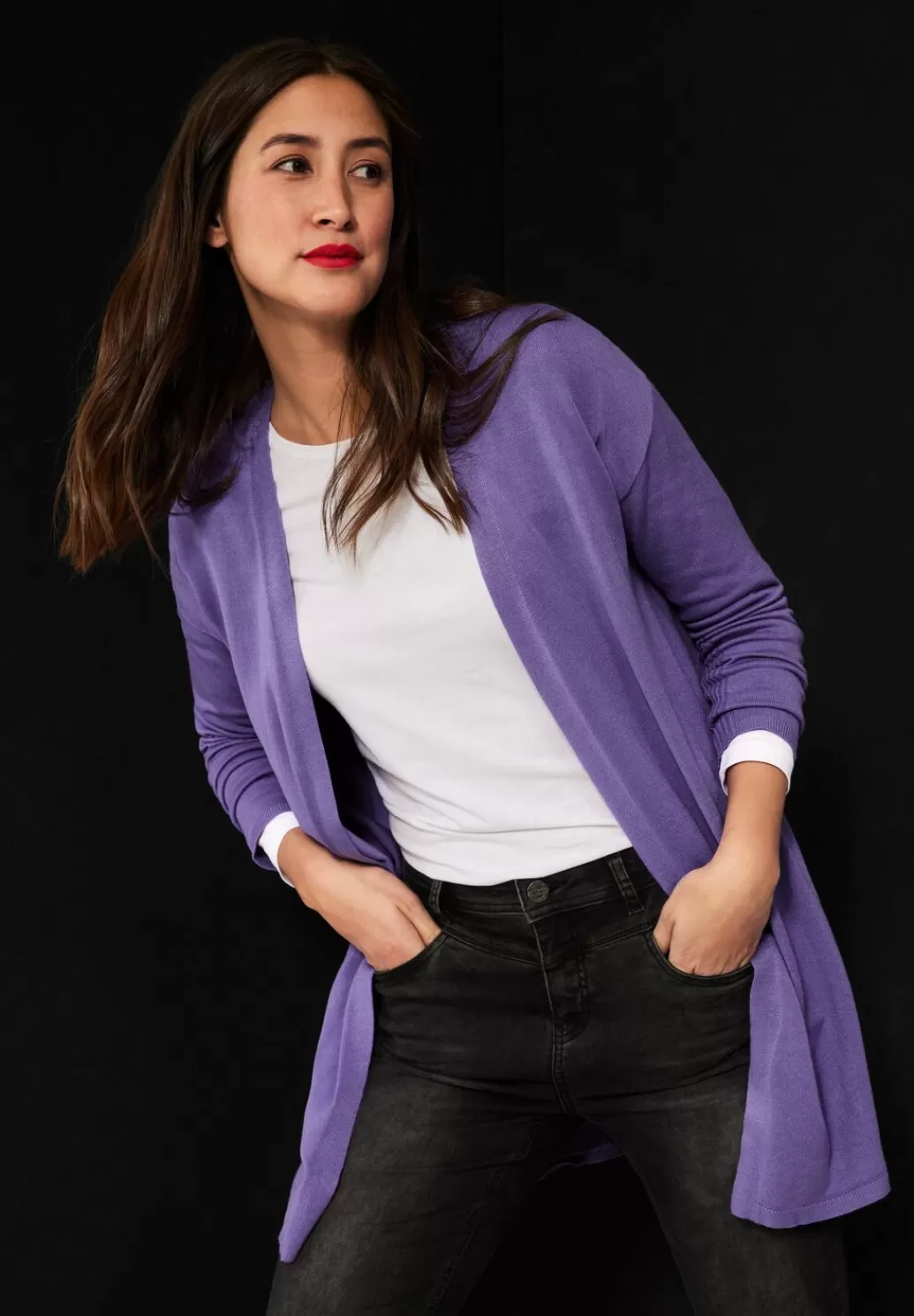 Street One Langer Cardigan^Damen Strickjacken