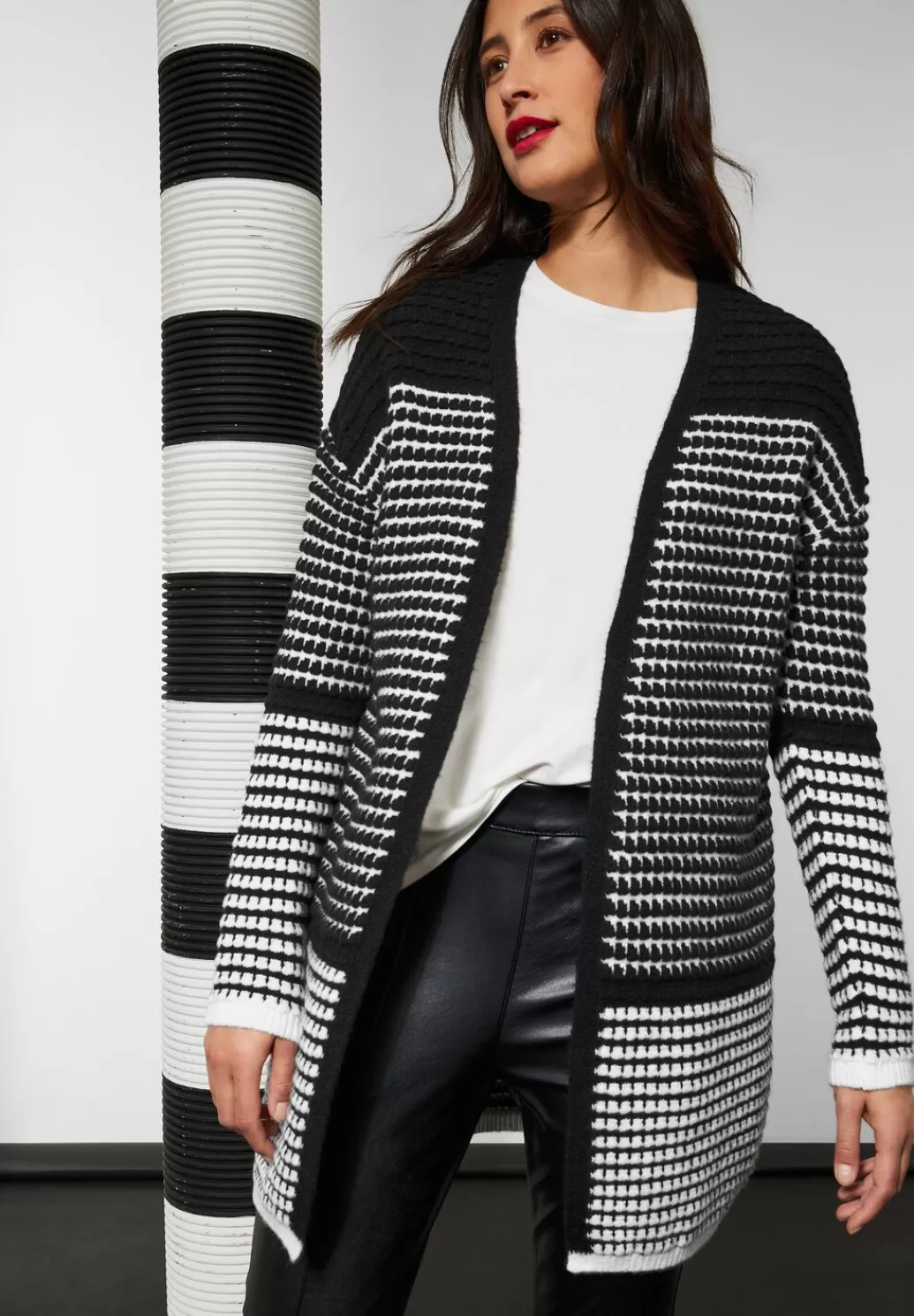 Street One Langer Cardigan Mit Struktur^Damen Strickjacken