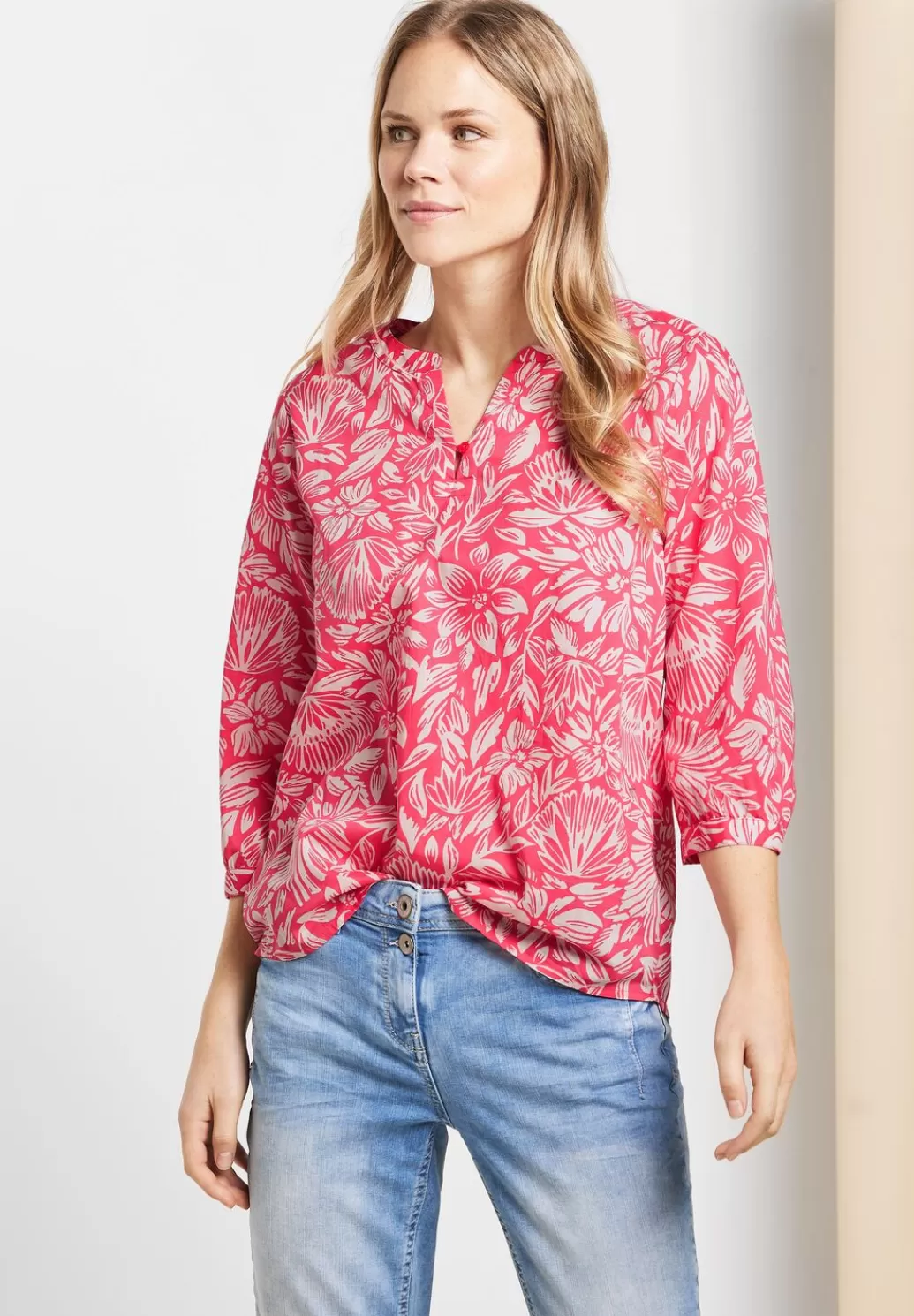 Street One Leichte Print Baumwollbluse^Damen 3/4-Arm Blusen