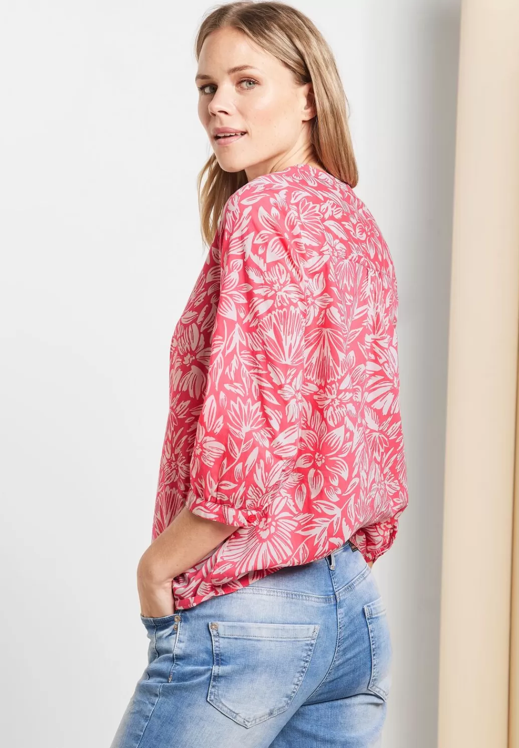 Street One Leichte Print Baumwollbluse^Damen 3/4-Arm Blusen