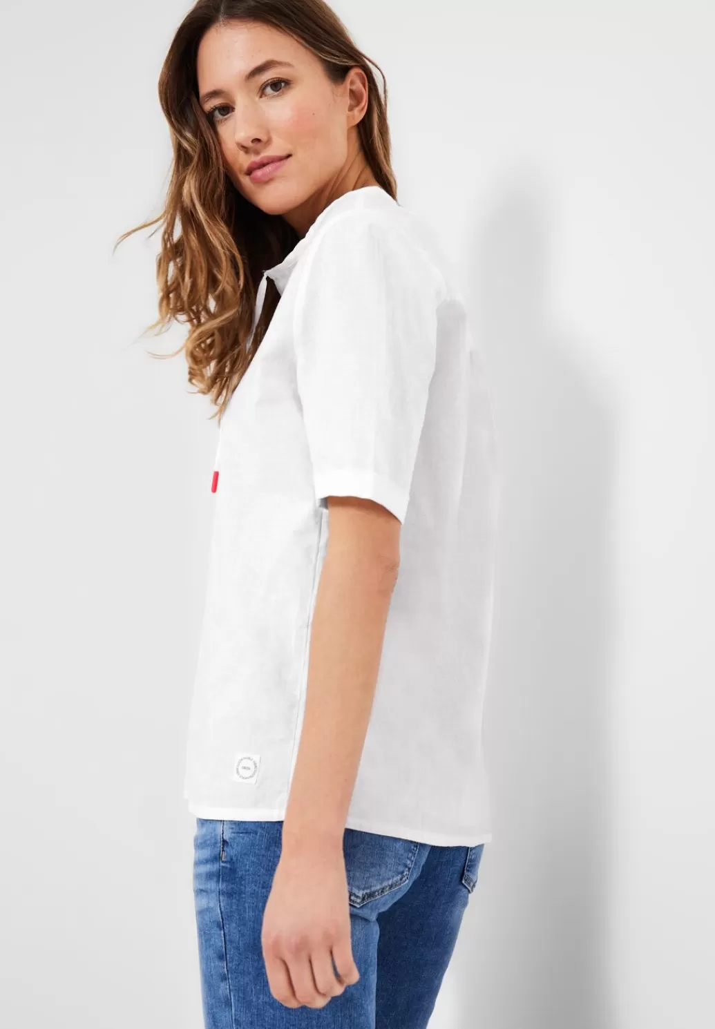 Street One Leinen Bluse In Unifarbe^Damen Kurzarm Blusen