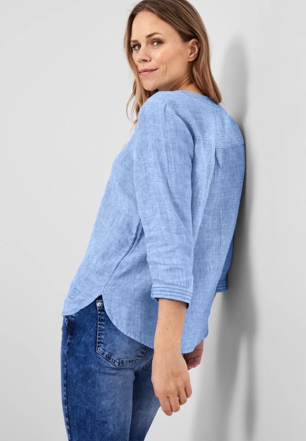 Street One Leinen Chambray Bluse^Damen 3/4-Arm Blusen