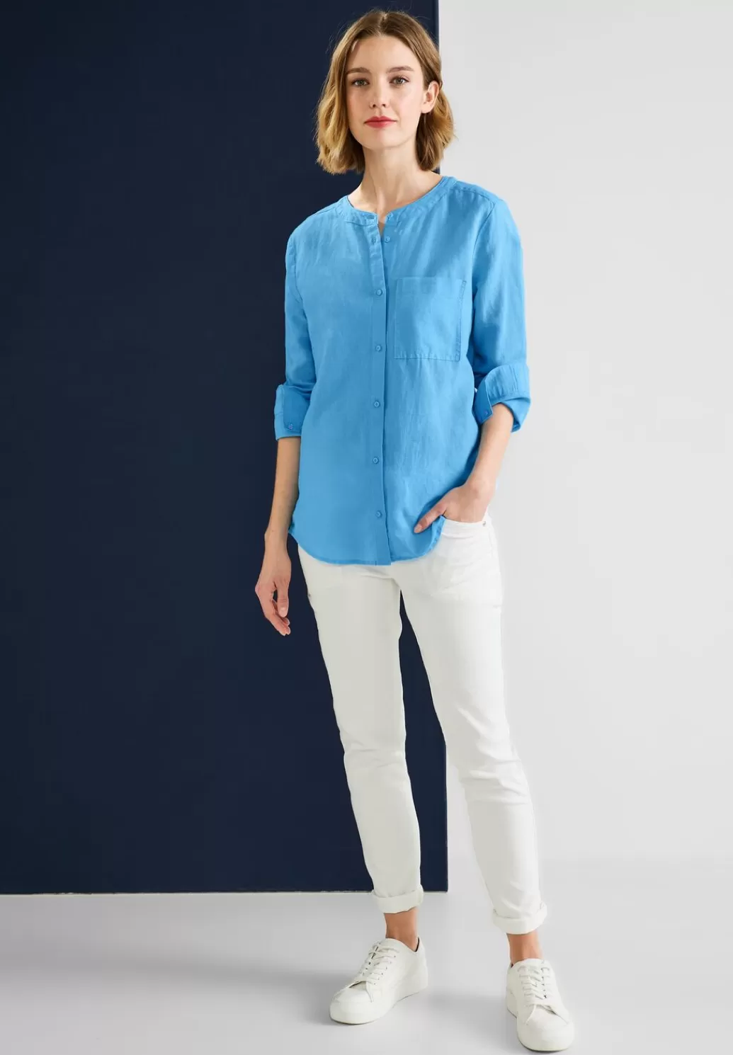 Street One Leinen-Baumwolle-Mix Bluse^Damen Langarm Blusen