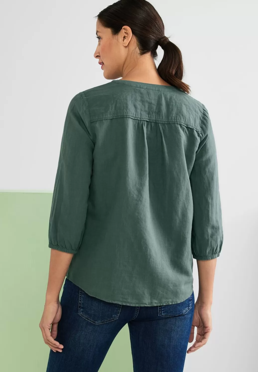 Street One Leinen-Baumwolle-Mix Bluse^Damen 3/4-Arm Blusen