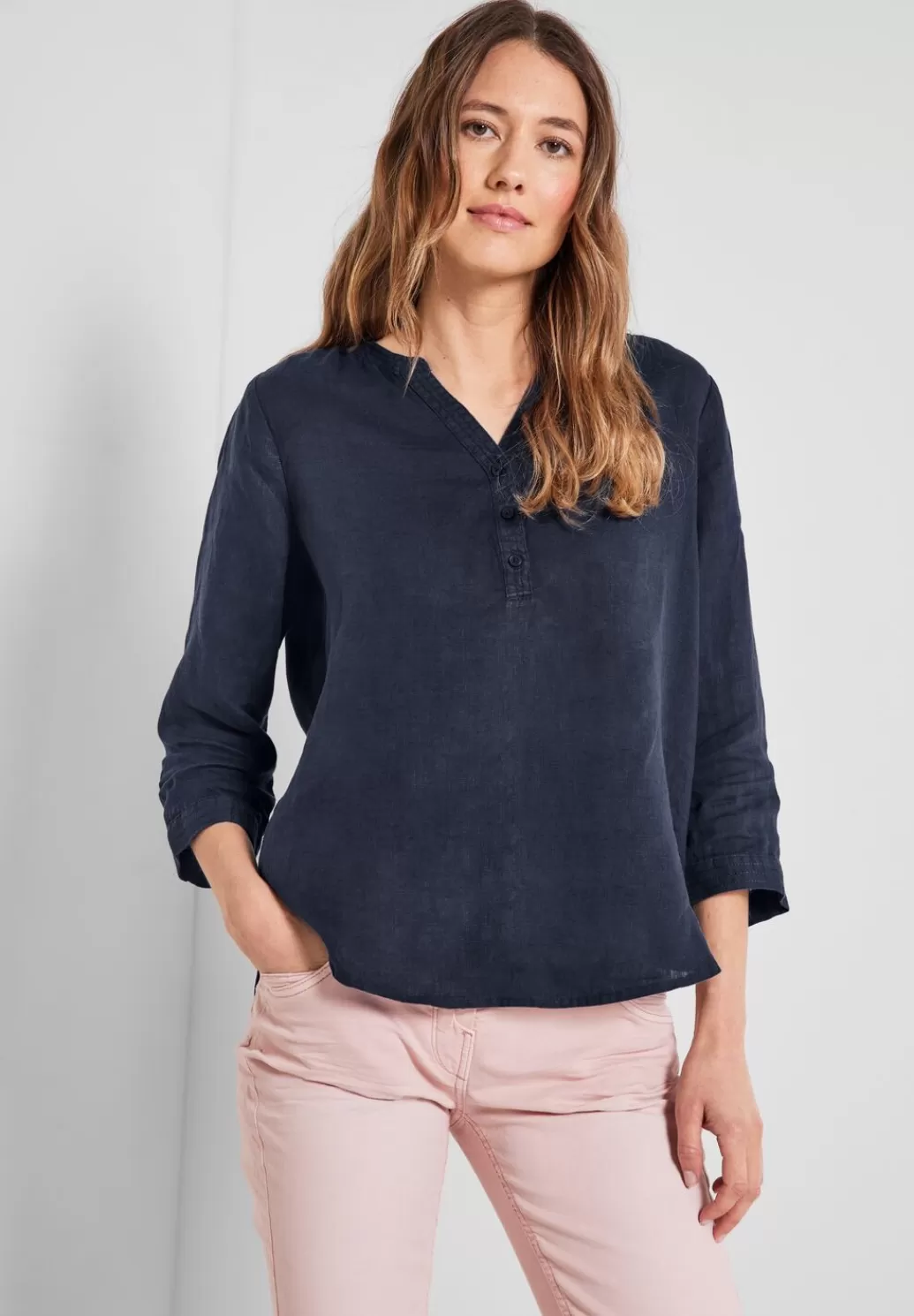 Street One Leinenbluse In Unifarbe^Damen 3/4-Arm Blusen