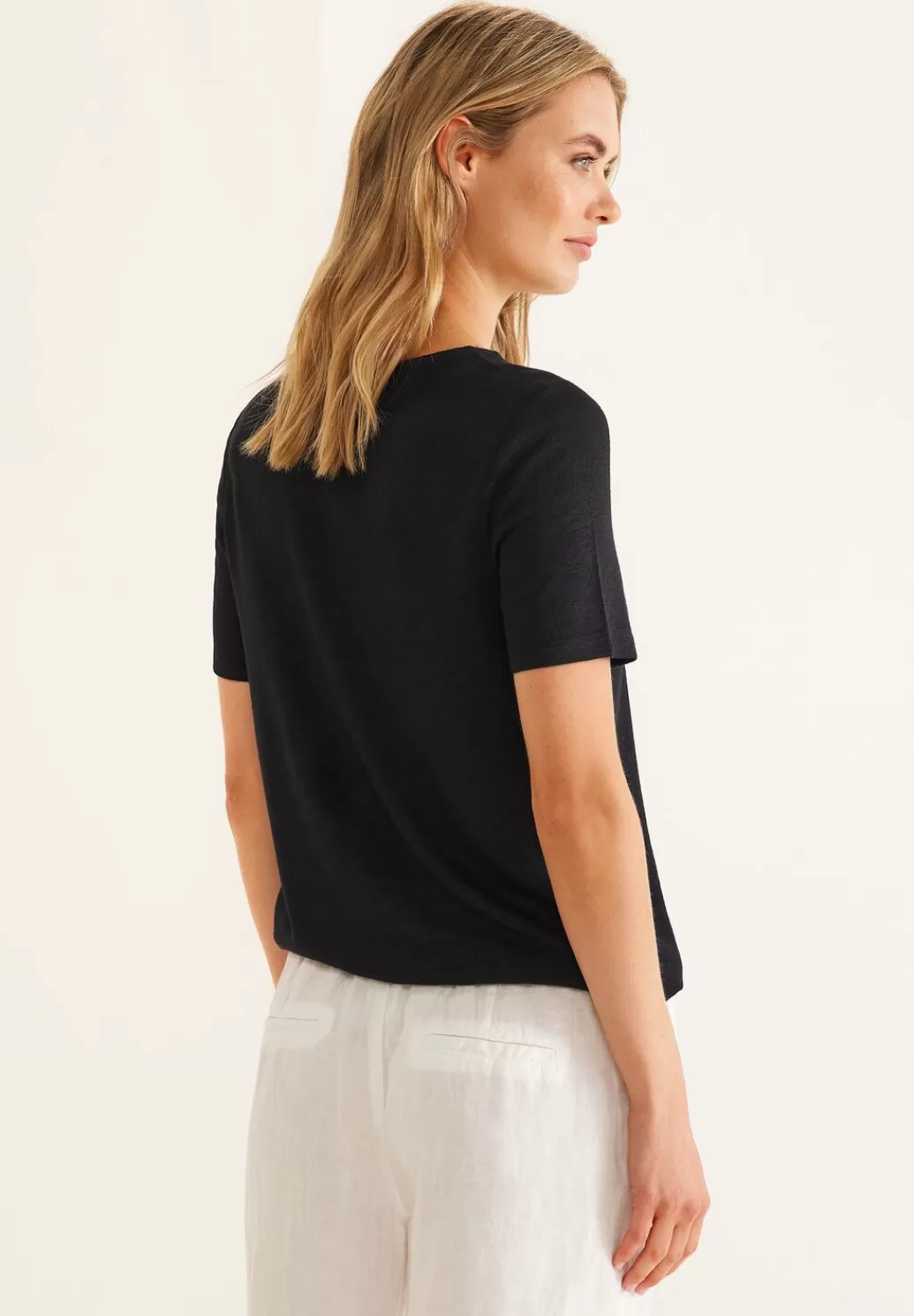 Street One Leinenlook T-Shirt^Damen Shirts