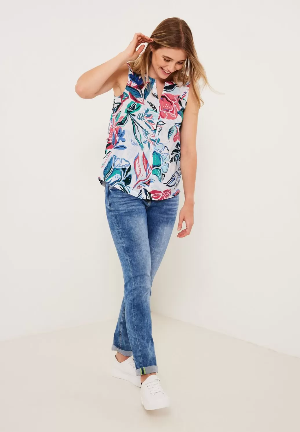 Street One Leinenmix Blusentop^Damen Armellose Blusen