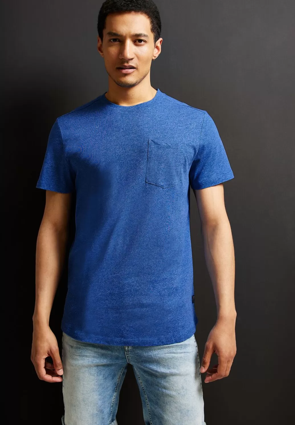 Street One Long T-Shirt Mit Brusttasche^Herren T-Shirts & Polos