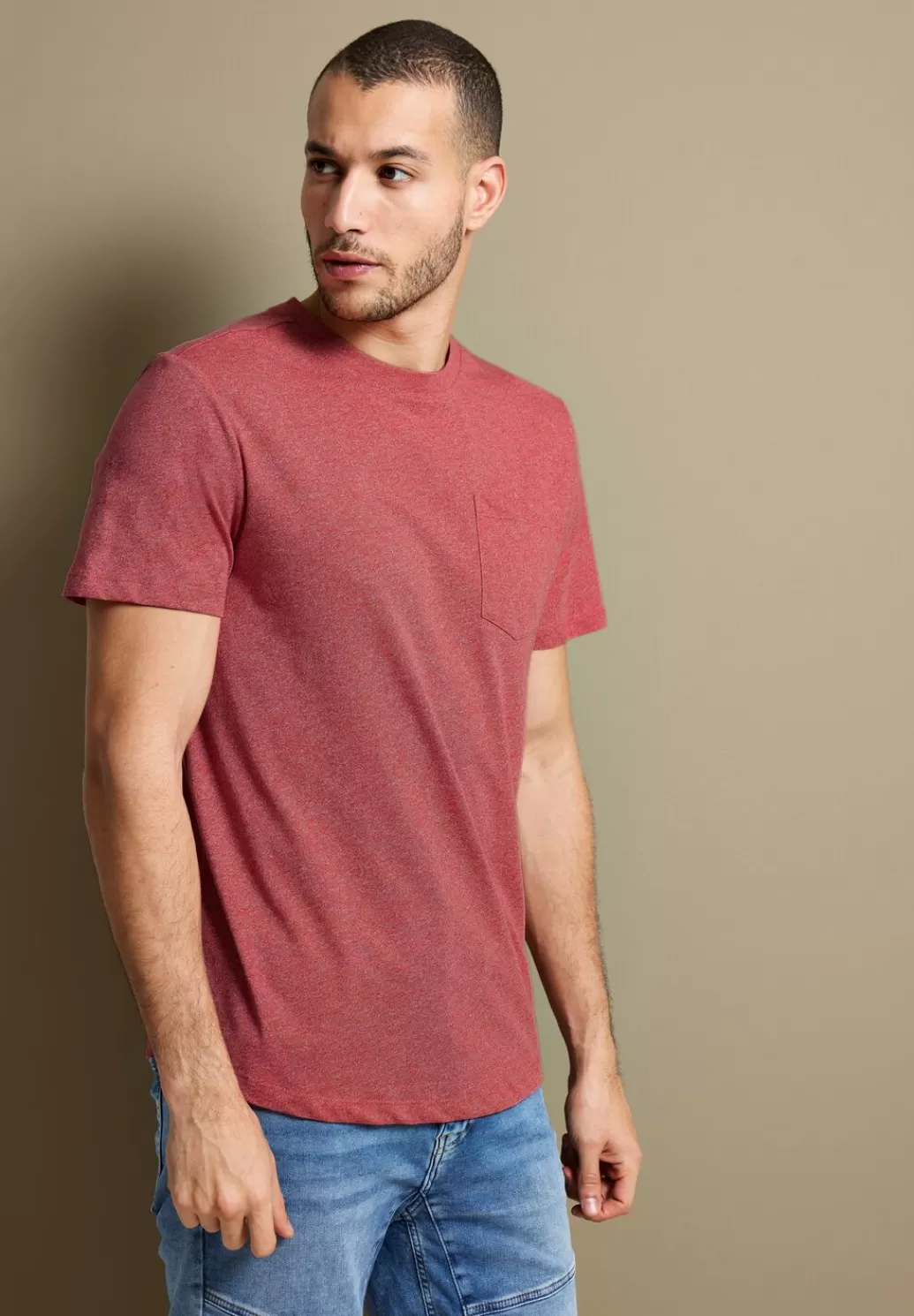 Street One Long T-Shirt Mit Brusttasche^Herren T-Shirts & Polos