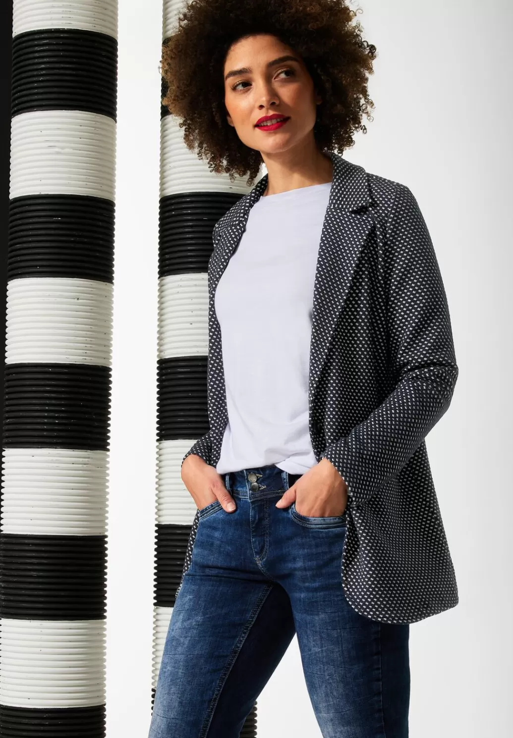 Street One Longblazer Mit Minimalprint^Damen Longblazer