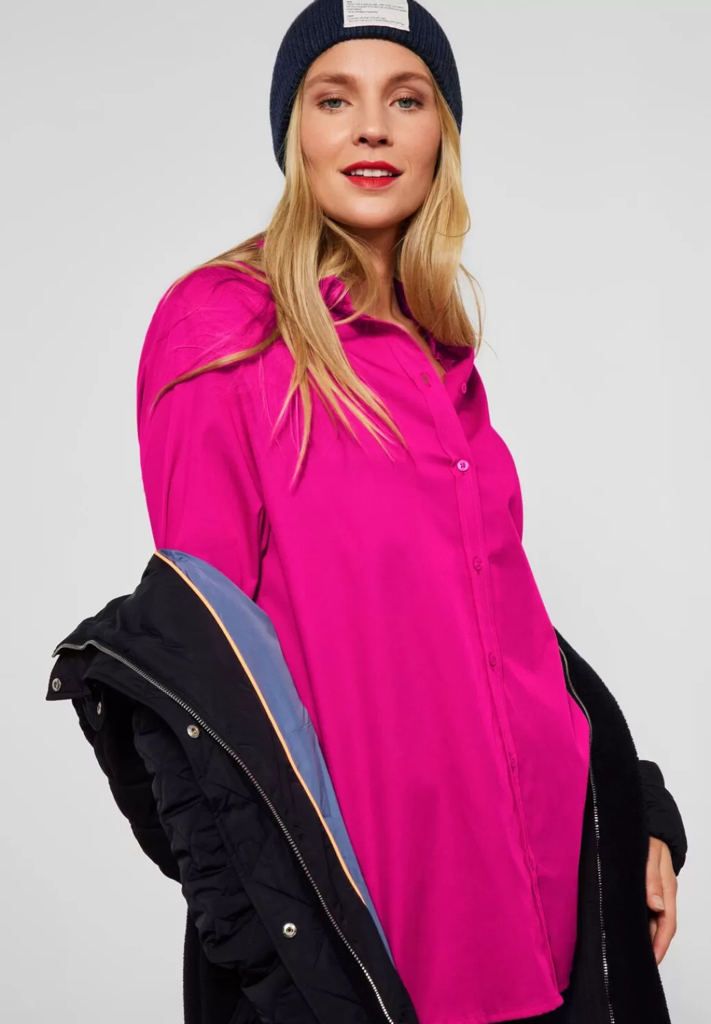 Street One Longbluse In Unifarbe^Damen Langarm Blusen