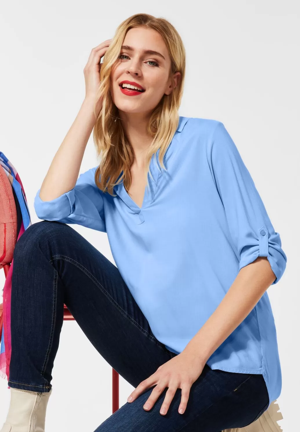 Street One Longbluse In Viskose^Damen Langarm Blusen