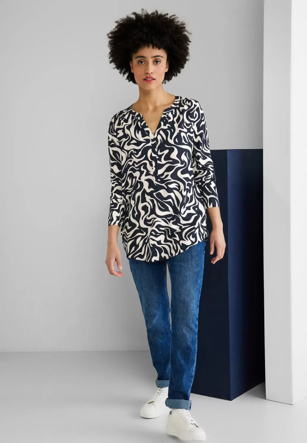 Street One Longbluse Mit Alloverprint^Damen Langarm Blusen