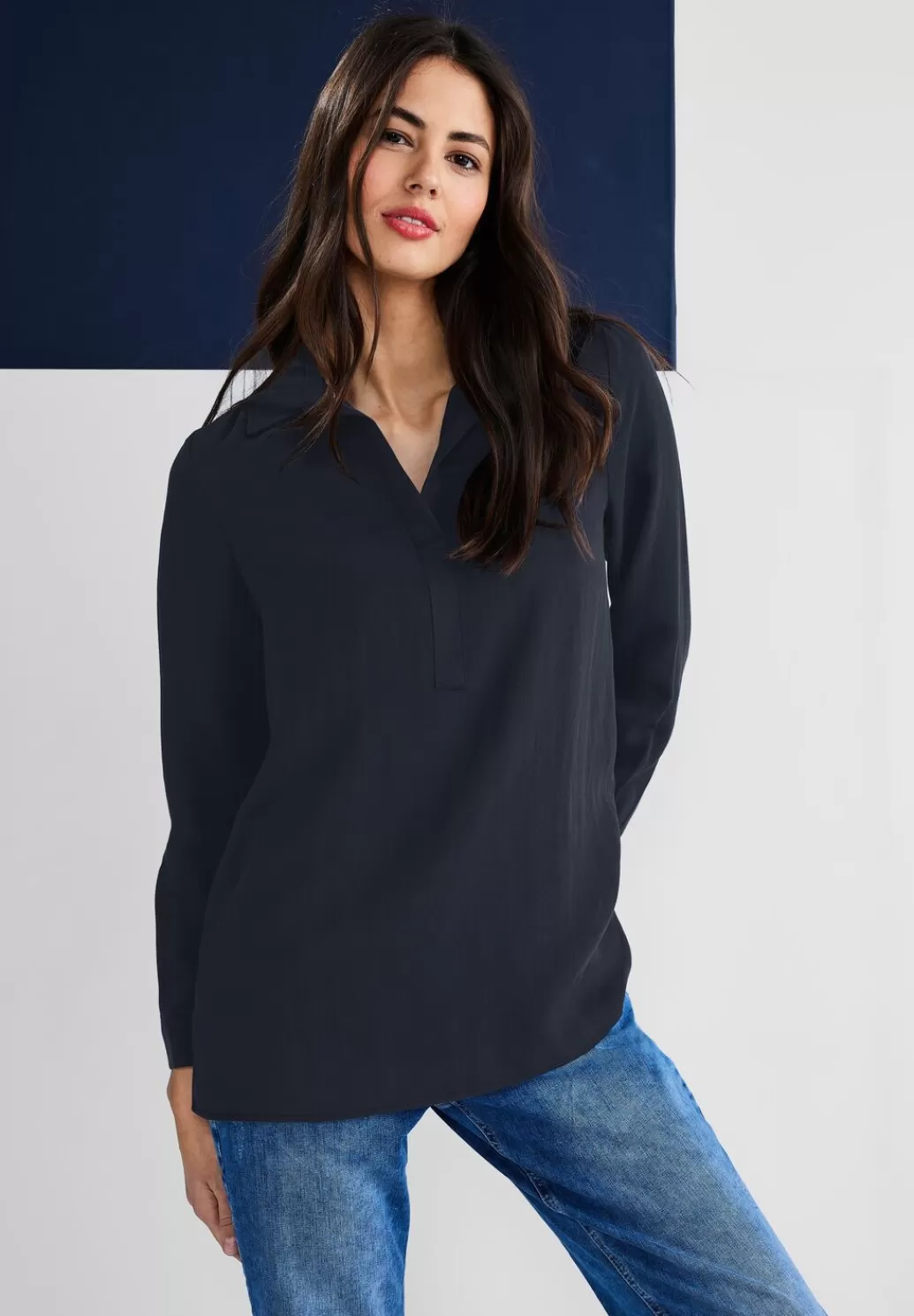 Street One Longbluse Mit Hemdkragen^Damen Langarm Blusen