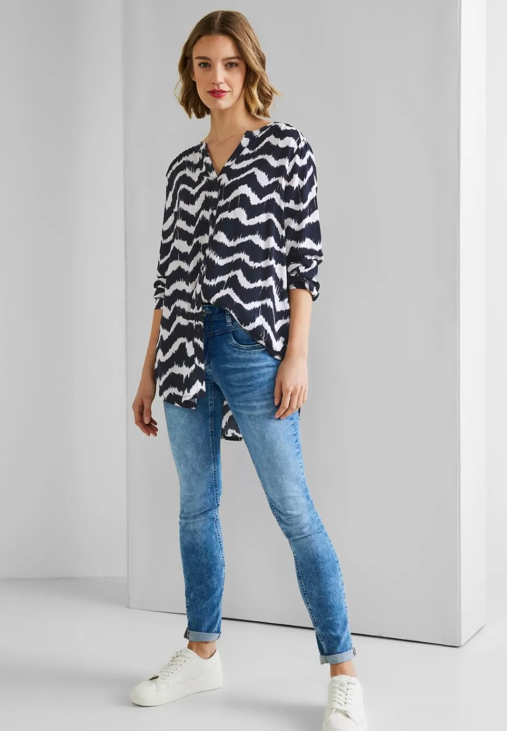 Street One Longbluse Mit Knopfleiste^Damen Langarm Blusen