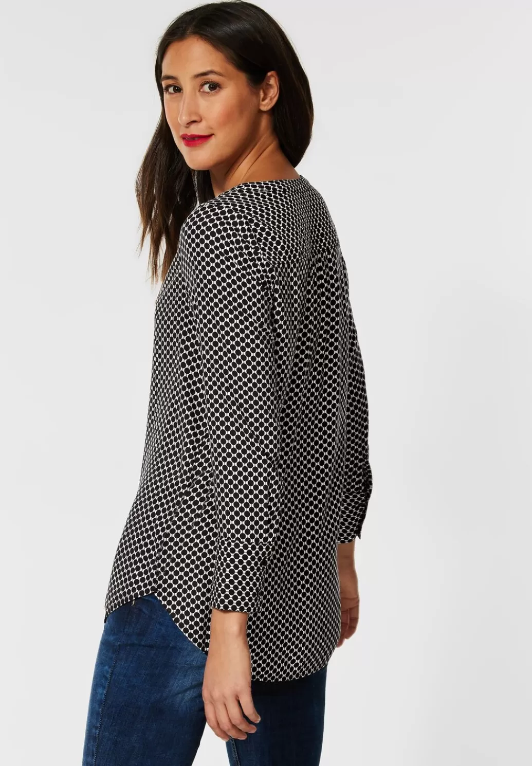 Street One Longbluse Mit Minimalmuster^Damen Langarm Blusen