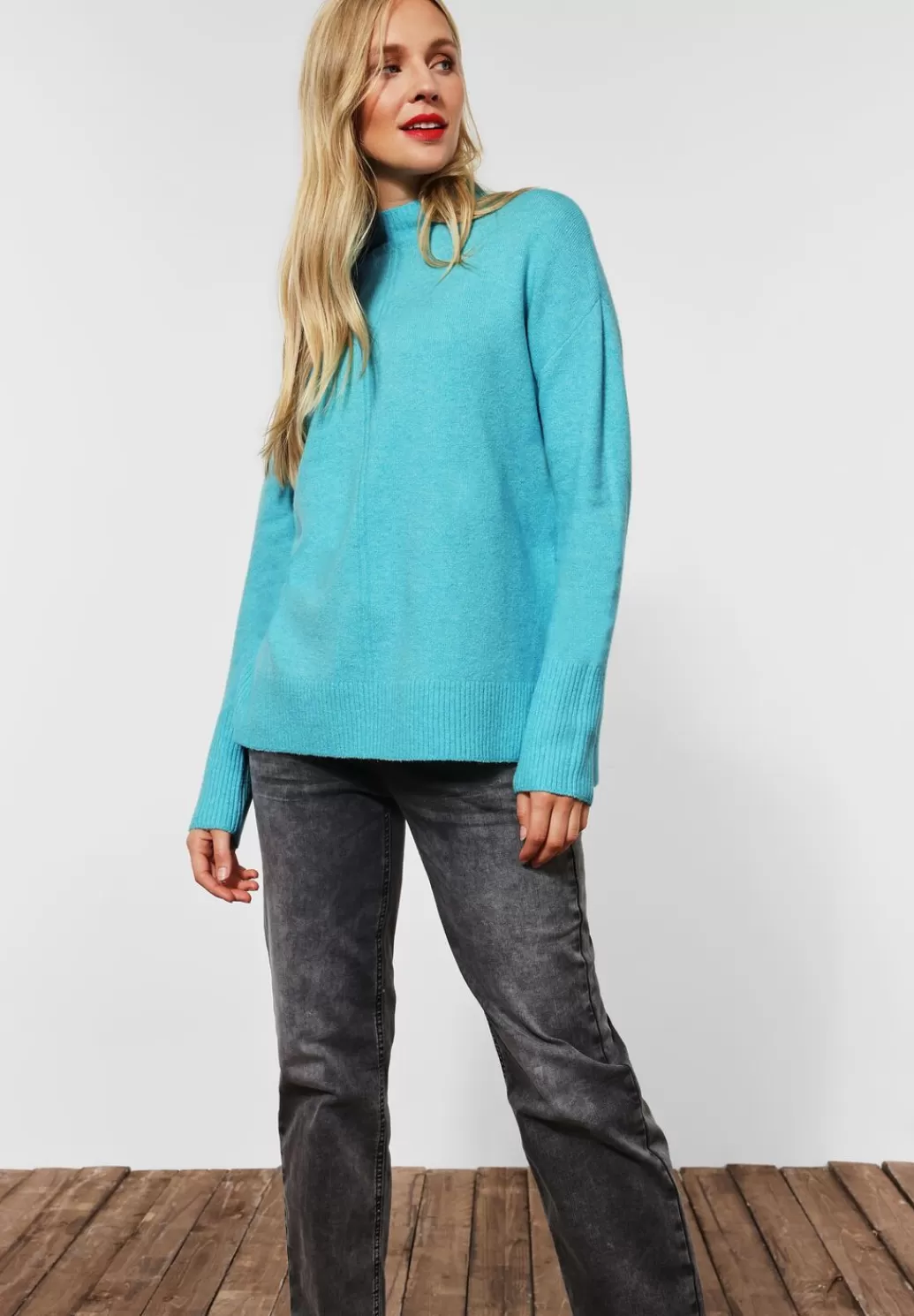 Street One Longpullover Mit Stehkragen^Damen Pullover