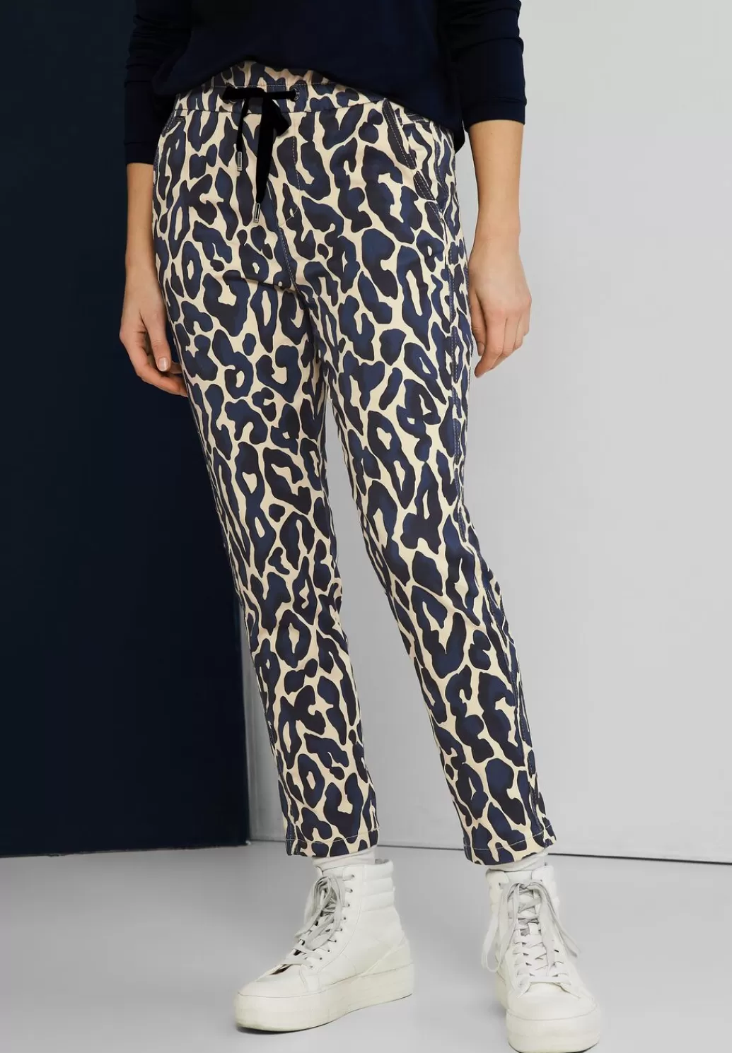 Street One Loose Fit Hose Mit Leo Print^Damen Lange Hosen