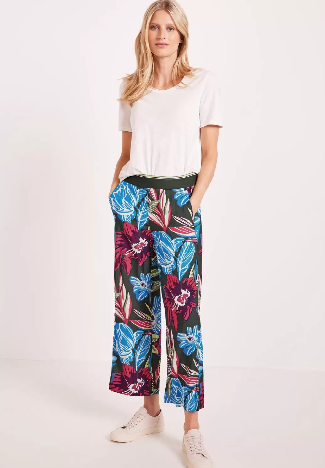 Street One Loose Fit Print Dobbyhose^Damen 7/8 Hosen