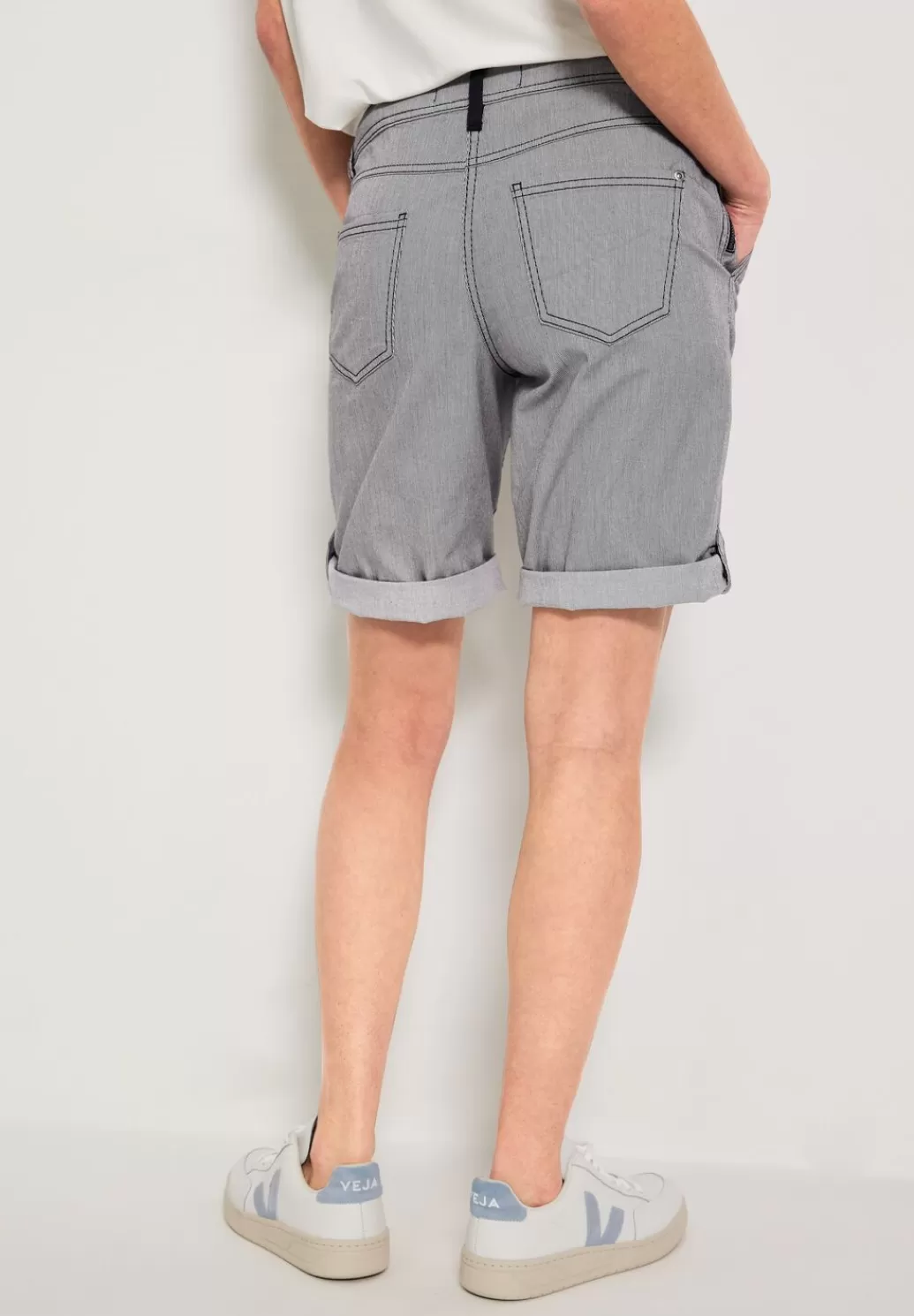 Street One Loose Fit Streifenshorts^Damen Kurze Hosen