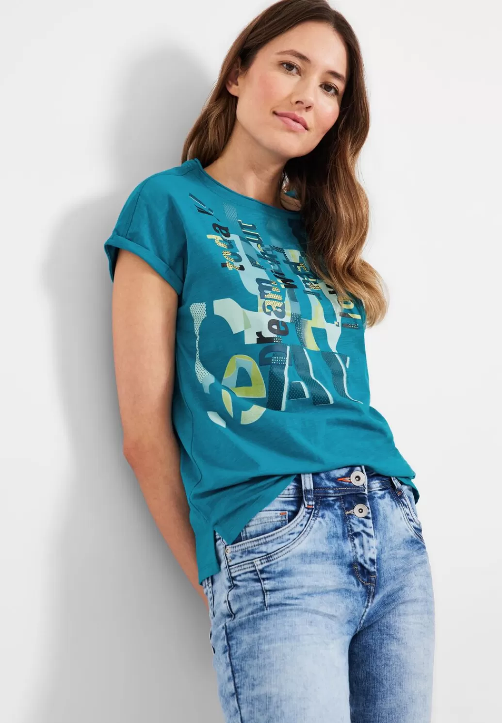 Street One Love Fotoprint T-Shirt^Damen Shirts