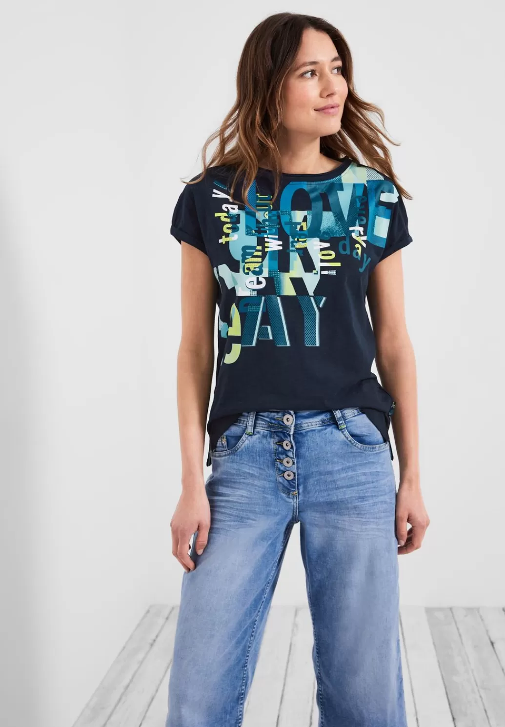 Street One Love Fotoprint T-Shirt^Damen Shirts