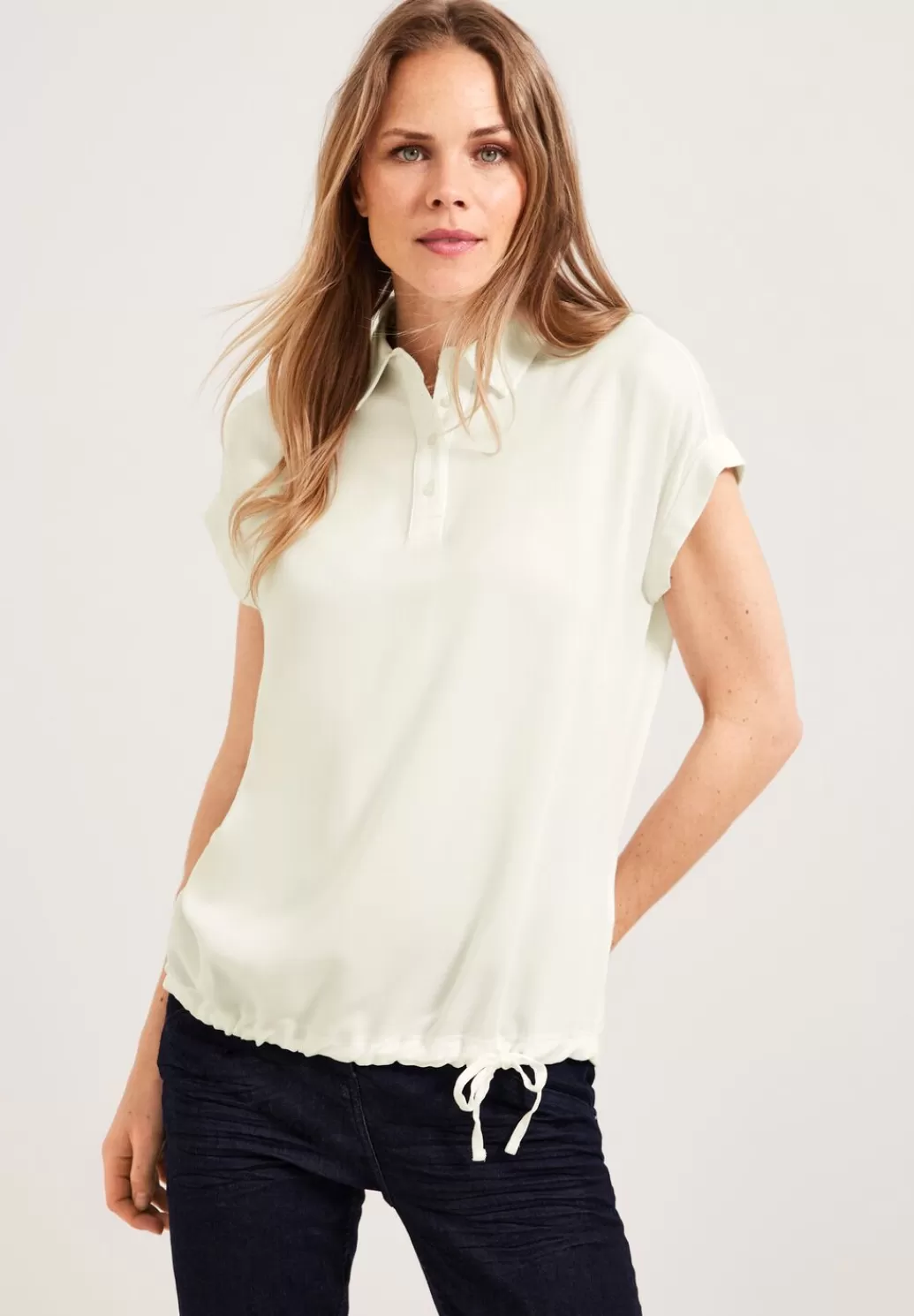 Street One Materialmix Bluse^Damen Kurzarm Blusen