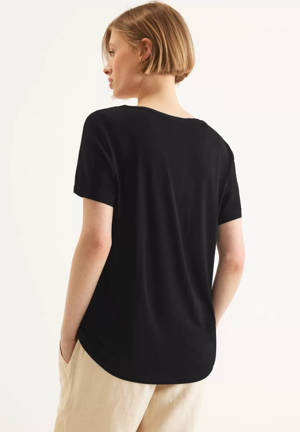 Street One Materialmix T-Shirt^Damen Shirts