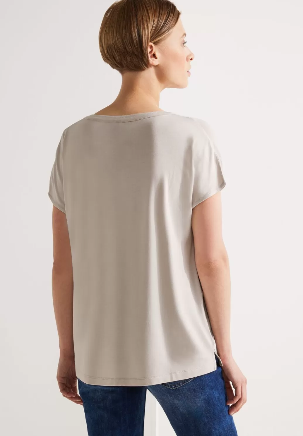 Street One Materialmix T-Shirt^Damen Shirts