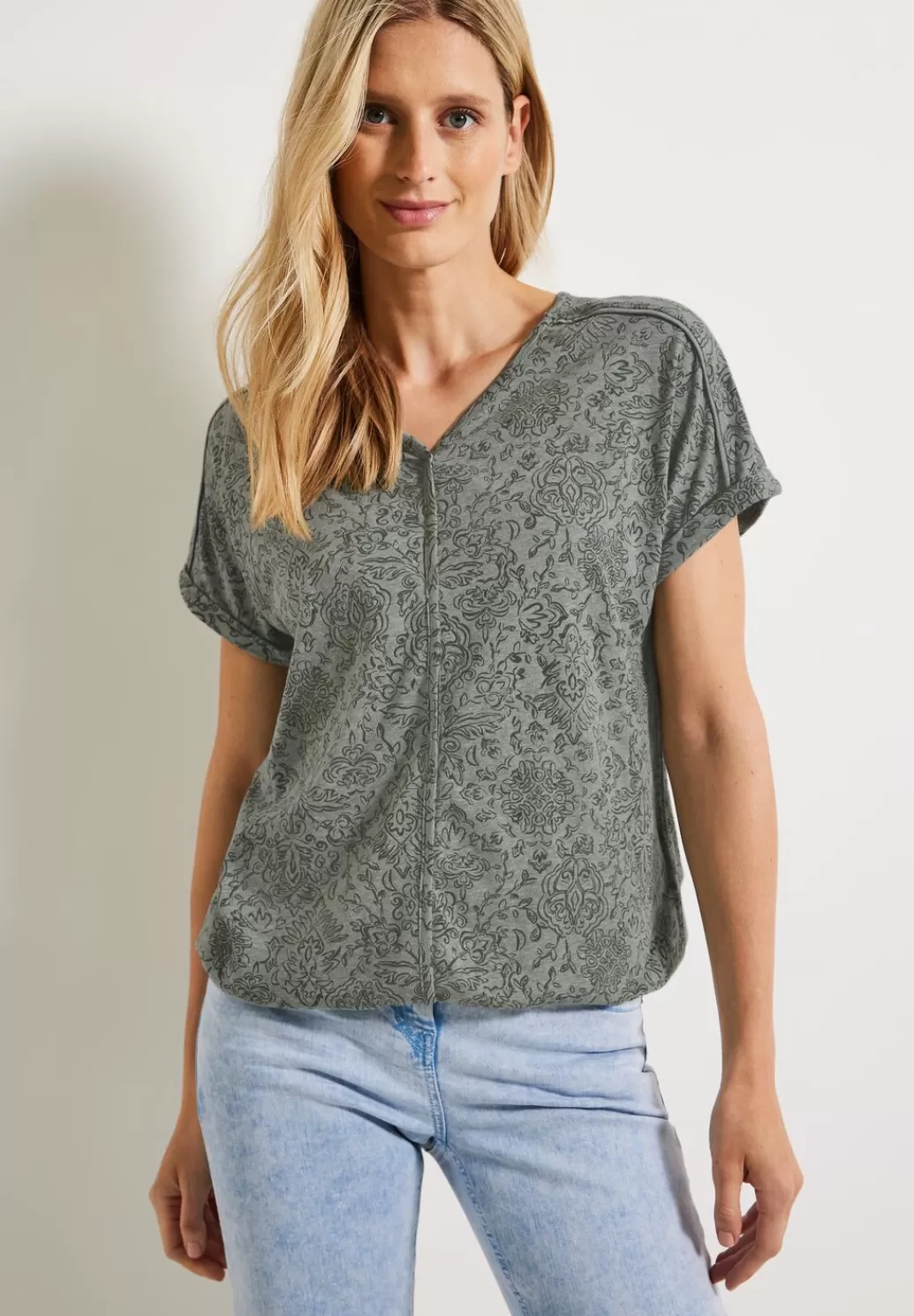 Street One Melange Burn Out Shirt^Damen Shirts