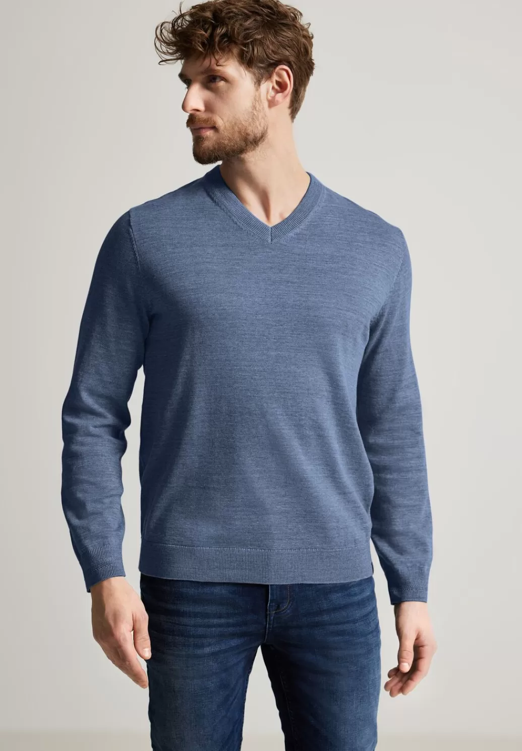 Street One Melange Pullover Mit V-Neck^Herren Pullover & Strickjacken