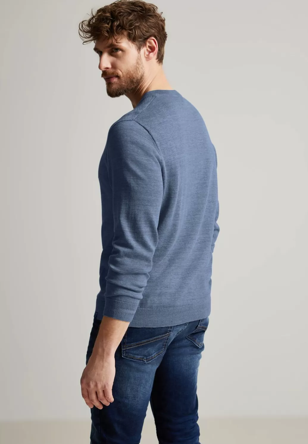 Street One Melange Pullover Mit V-Neck^Herren Pullover & Strickjacken