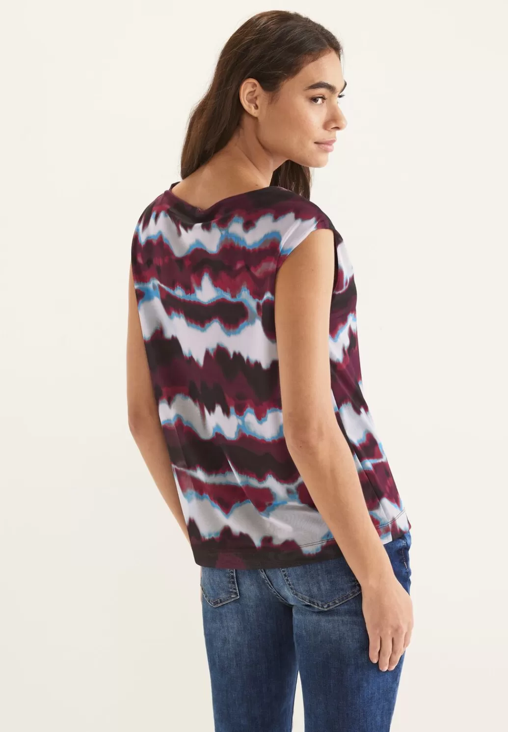 Street One Mesh Batik T-Shirt^Damen Shirts