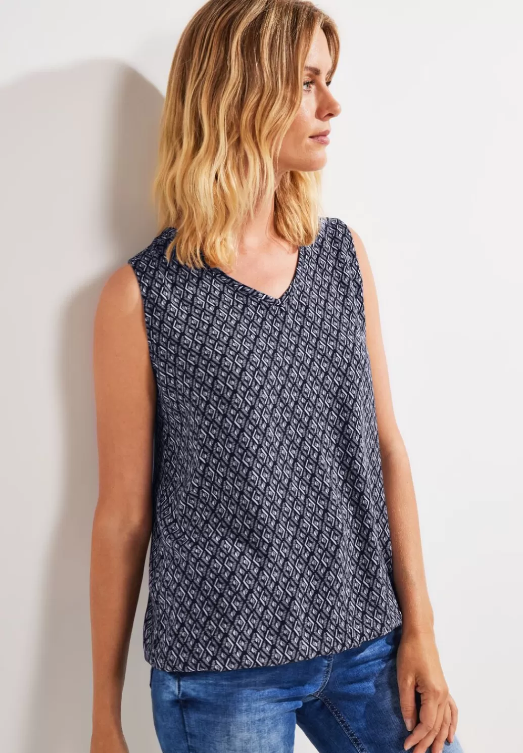 Street One Minimal Print Bluse^Damen Armellose Blusen