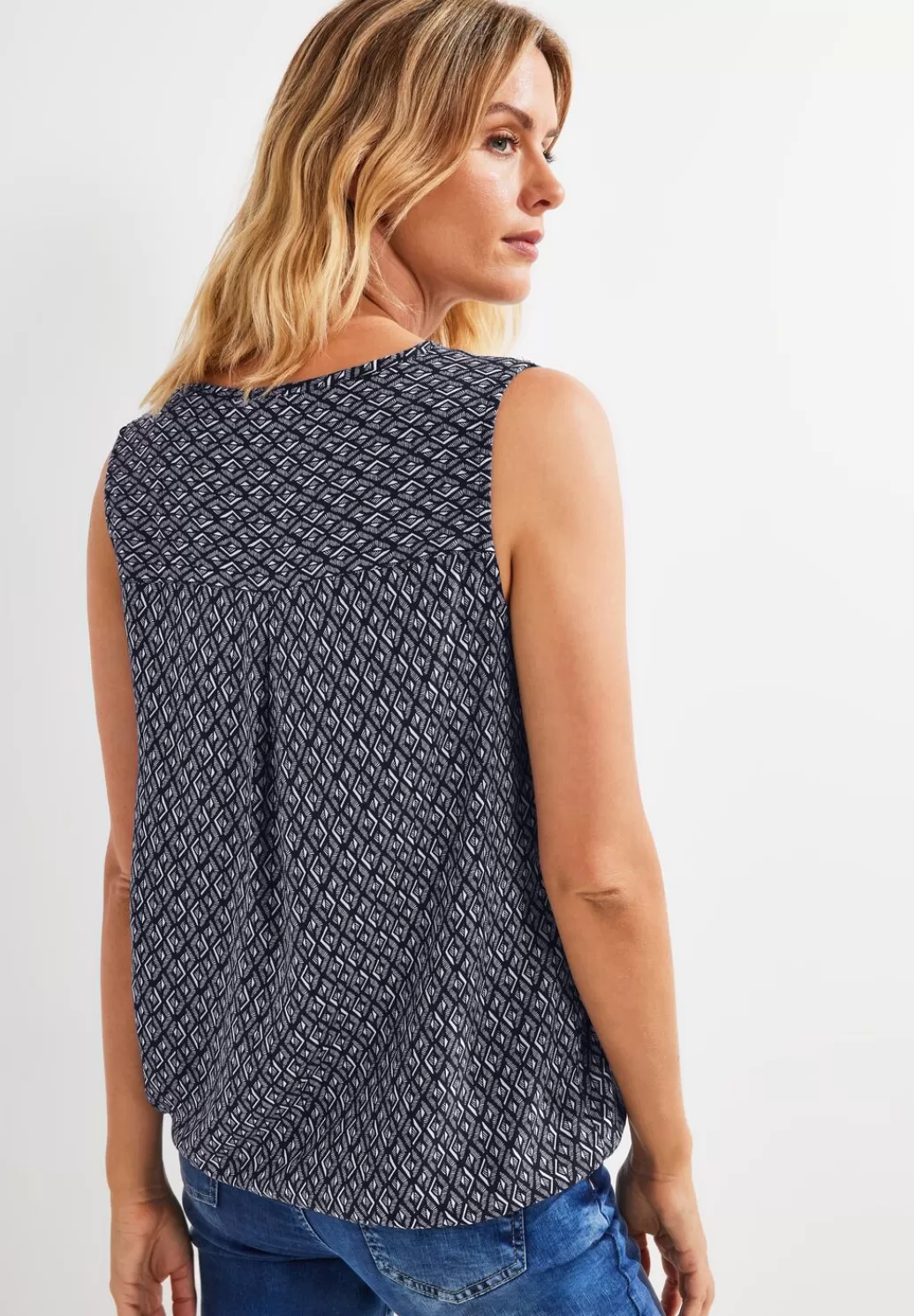 Street One Minimal Print Bluse^Damen Armellose Blusen