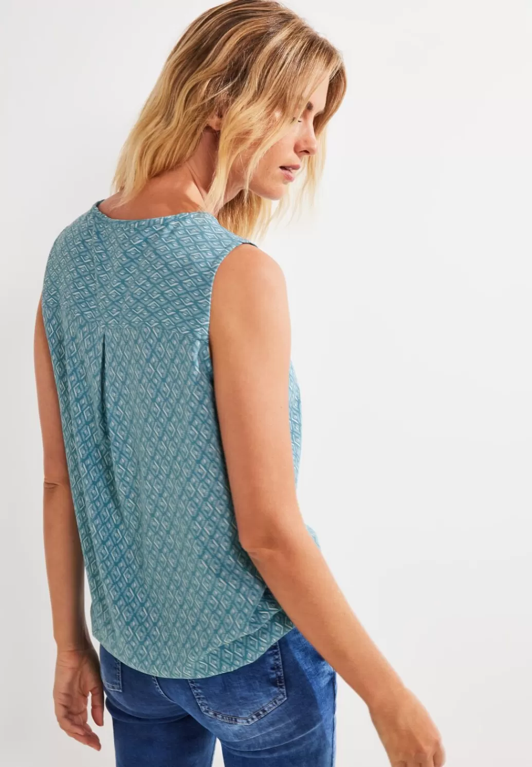 Street One Minimal Print Bluse^Damen Armellose Blusen