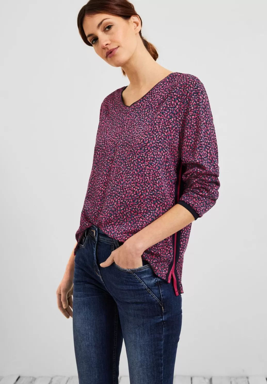 Street One Minimalmuster Bluse^Damen Langarm Blusen