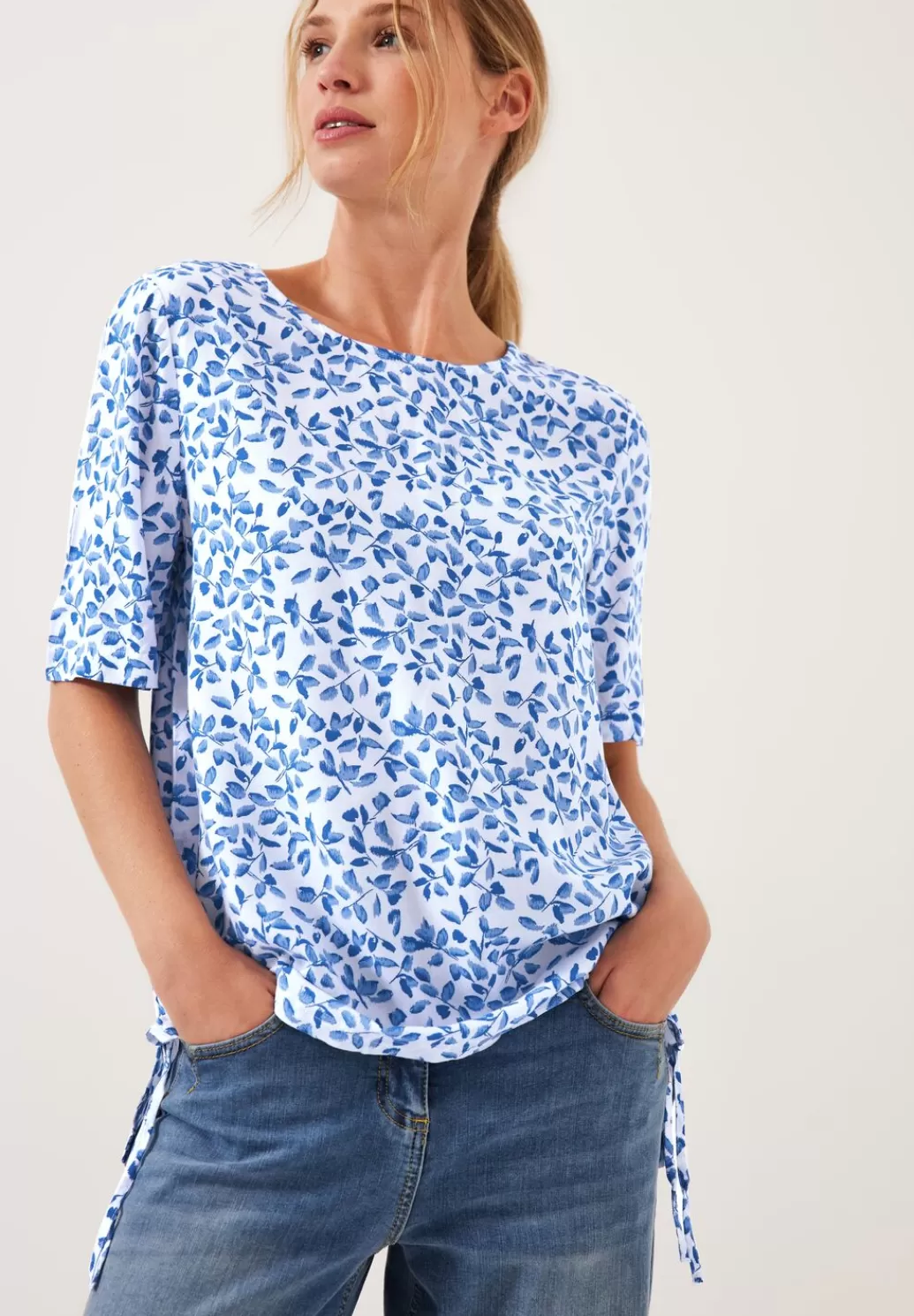 Street One Minimalmuster Bluse^Damen Kurzarm Blusen