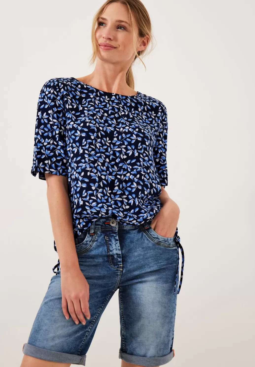 Street One Minimalmuster Bluse^Damen Kurzarm Blusen