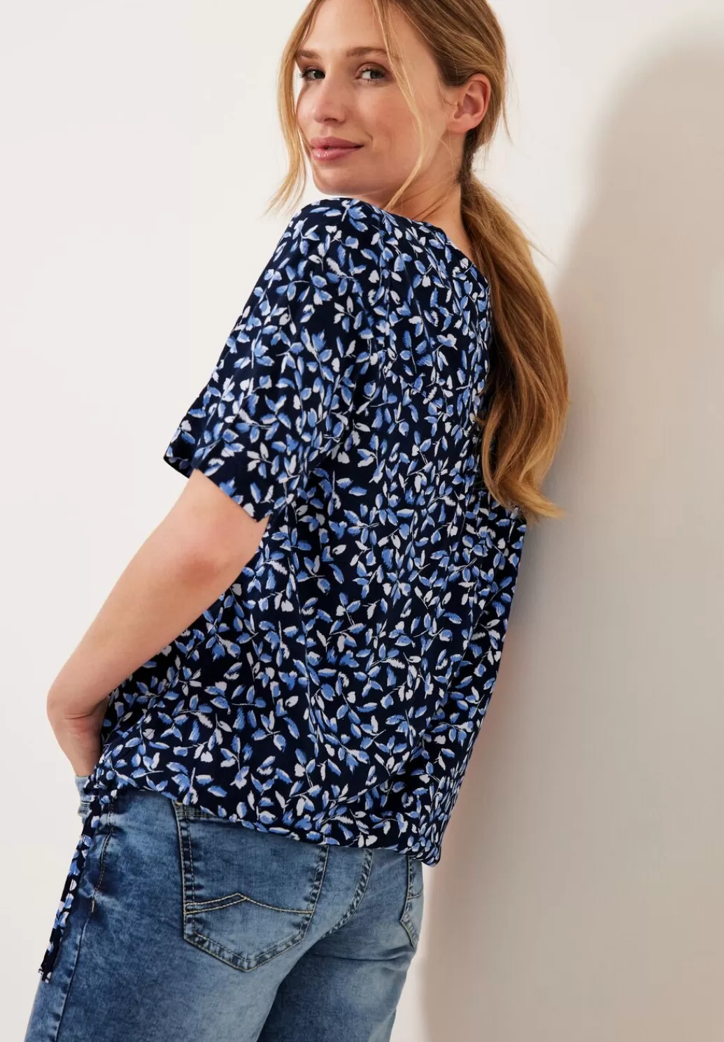 Street One Minimalmuster Bluse^Damen Kurzarm Blusen