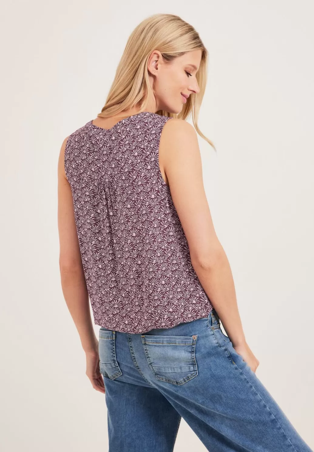 Street One Minimalprint Bluse^Damen Armellose Blusen