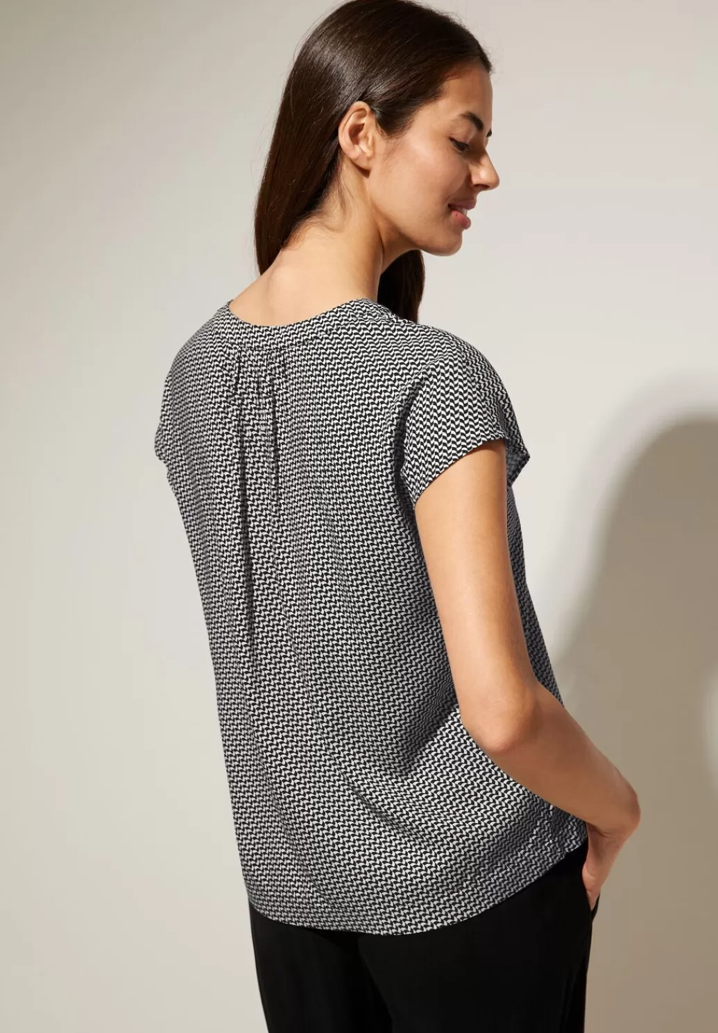 Street One Minimalprint Blusenshirt^Damen Kurzarm Blusen