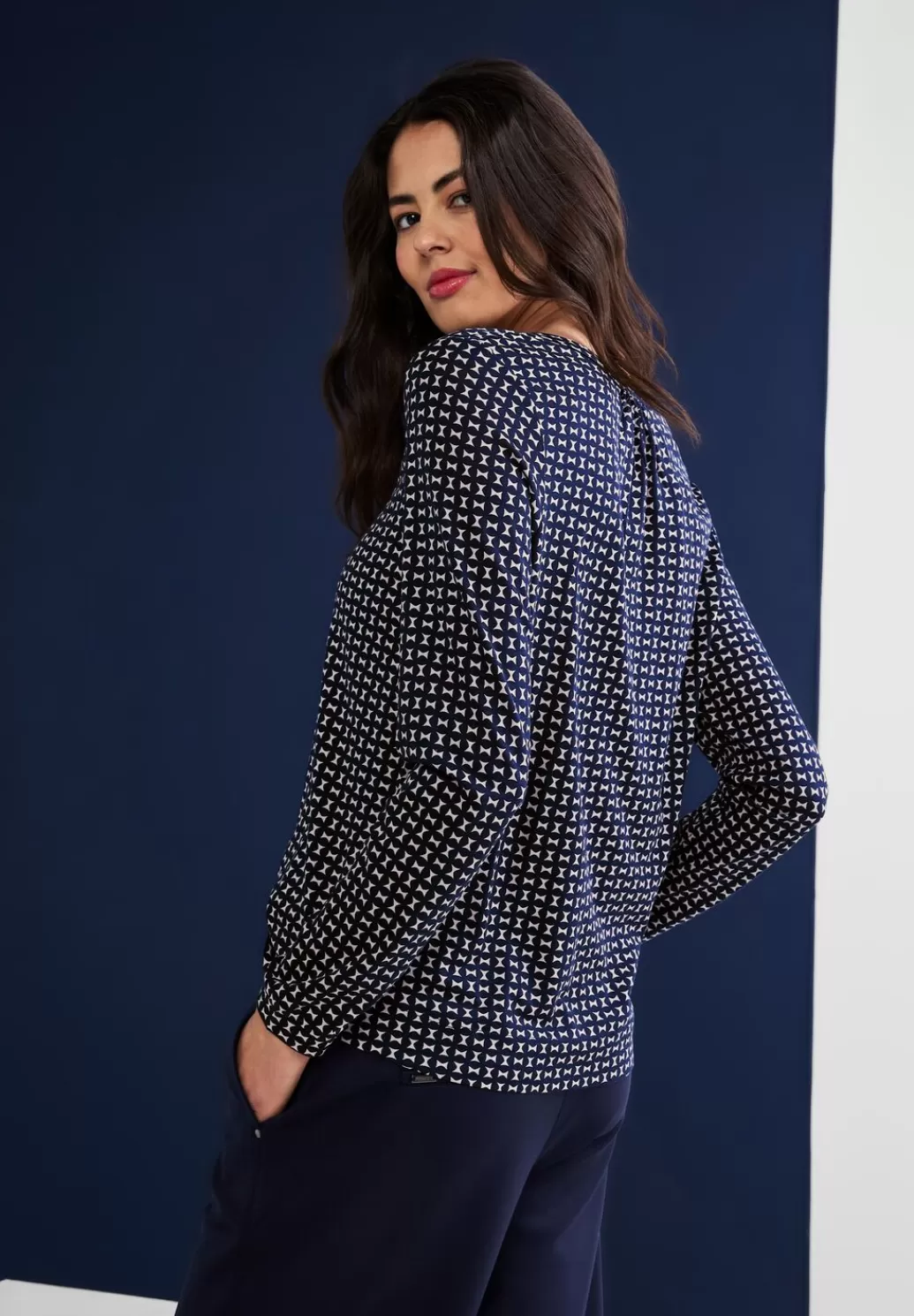 Street One Minimalprint Shirt^Damen Langarm Shirts