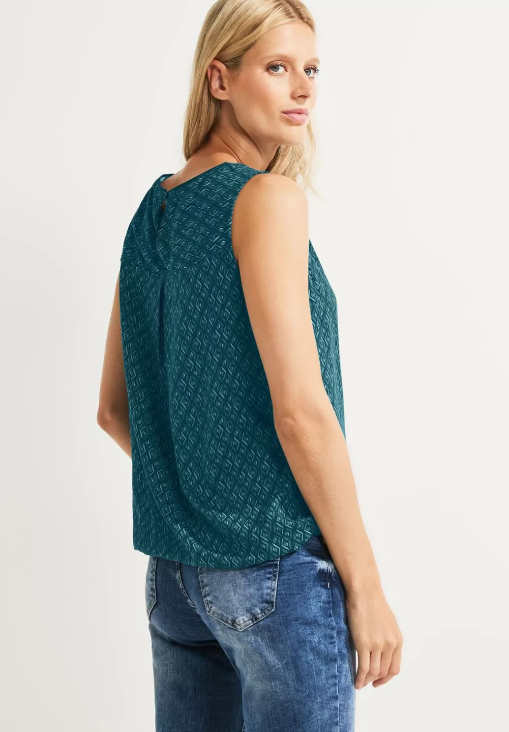 Street One Minimalprint Top^Damen Armellose Blusen